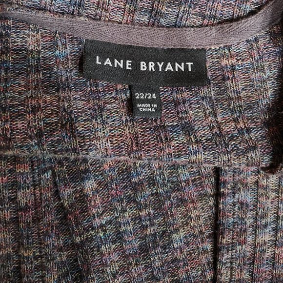Lane Bryant Grey Marl Duster Over Piece Sweater Cardigan Size 22/24 - Picture 6 of 7
